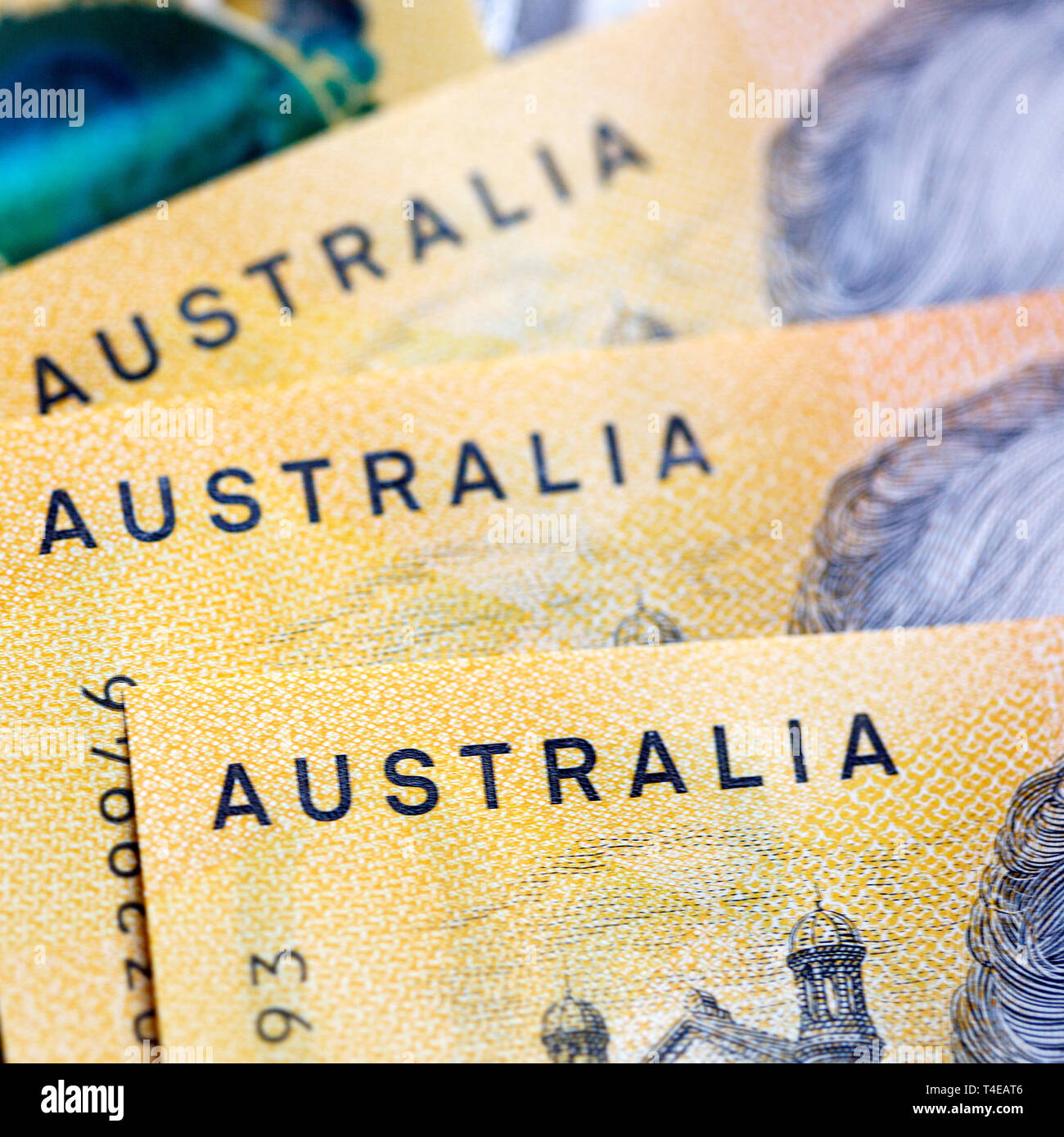 Australian fifty dollar banknotes. The new 2019 issue bill is designed