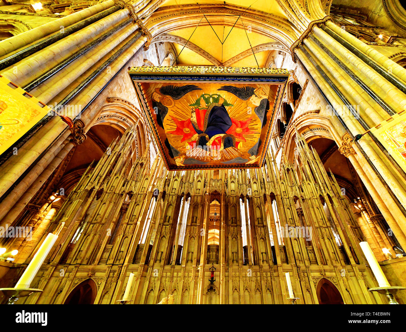 Durham Cathedral Durham City detail of the Shrine of St Cuthbert