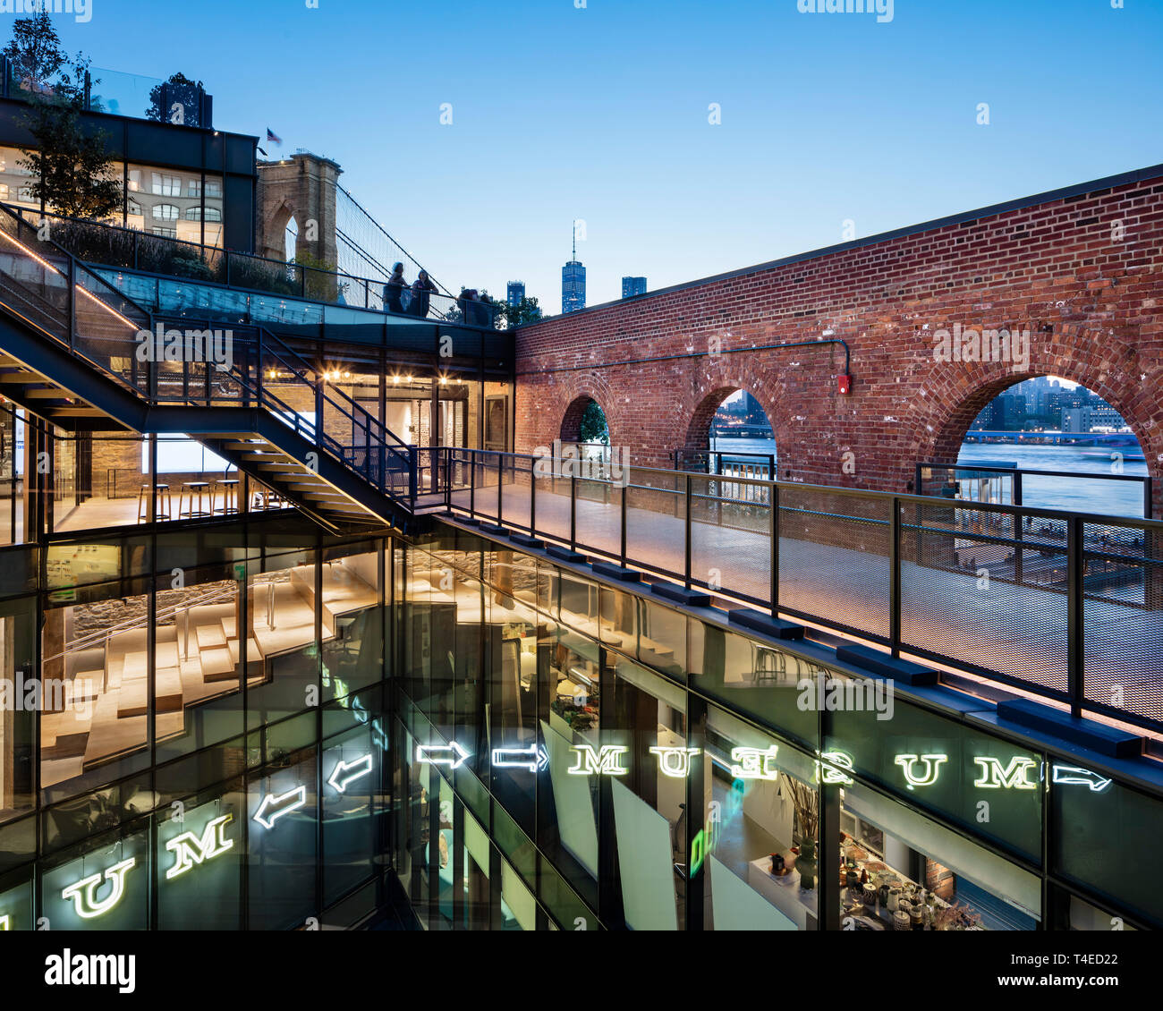 View from the cantilevered walkway onto the courtyard of the Empire