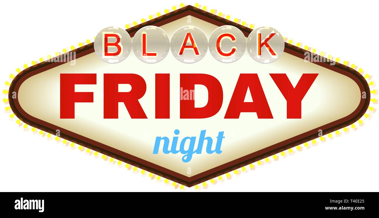 Black Friday. Las Vegas Sign. Vector Stock Vector Image & Art Alamy