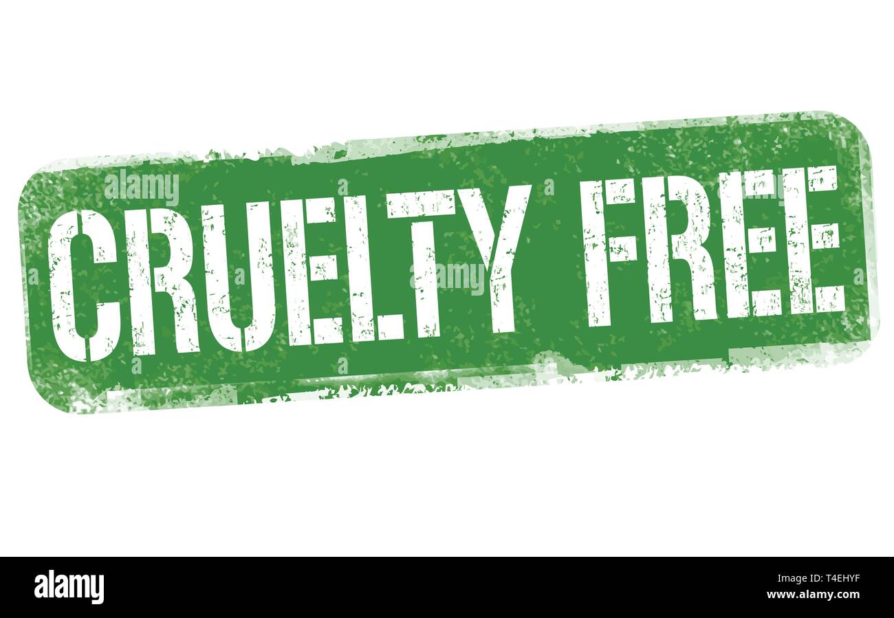 Cruelty free sign or stamp on white background, vector illustration ...