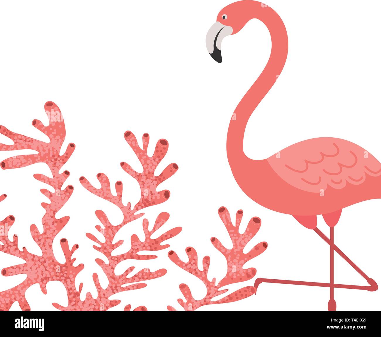 pink flamingo isolated icon Stock Vector Image & Art - Alamy