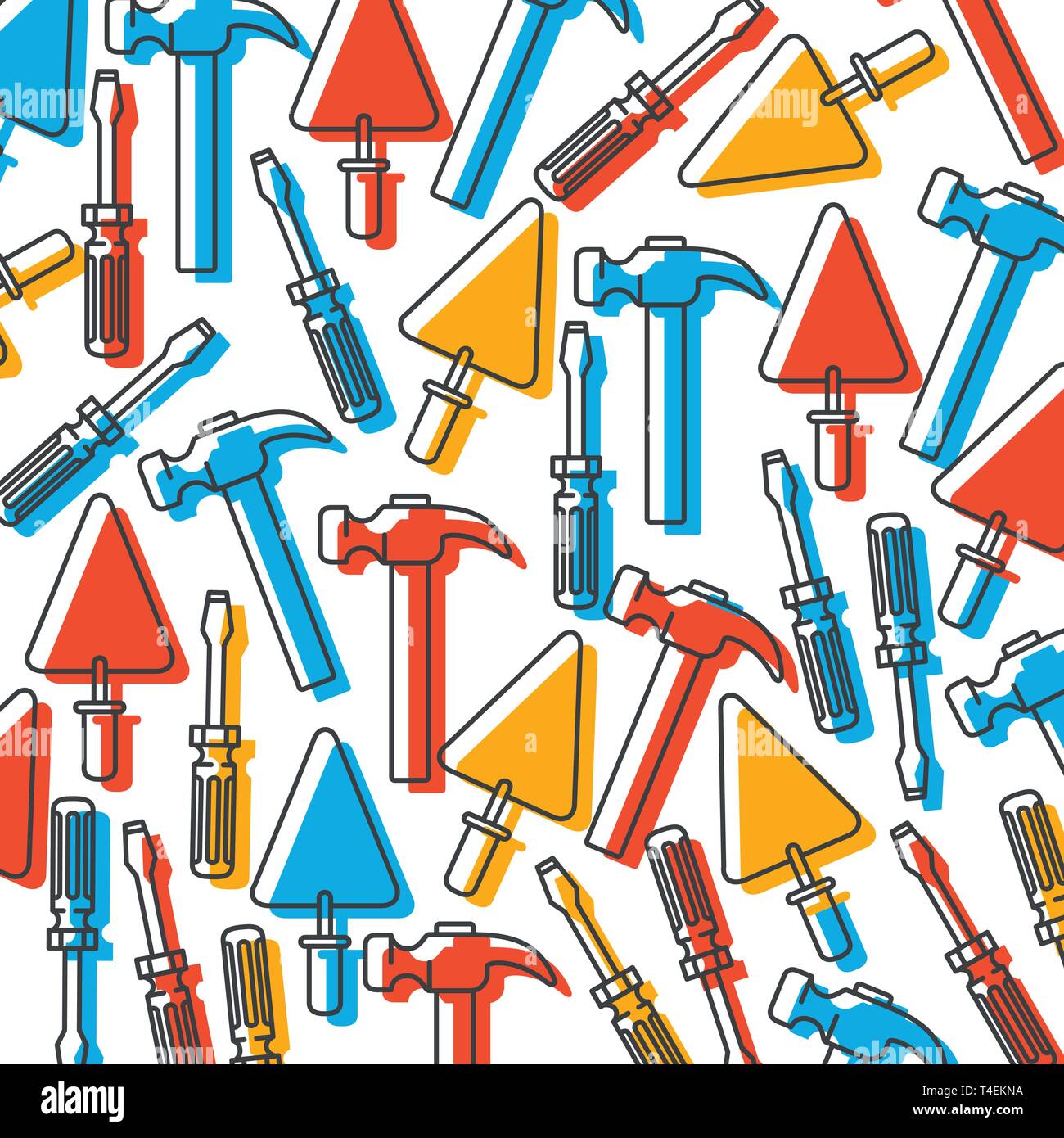 construction tools pattern isolated icon Stock Vector Image & Art - Alamy