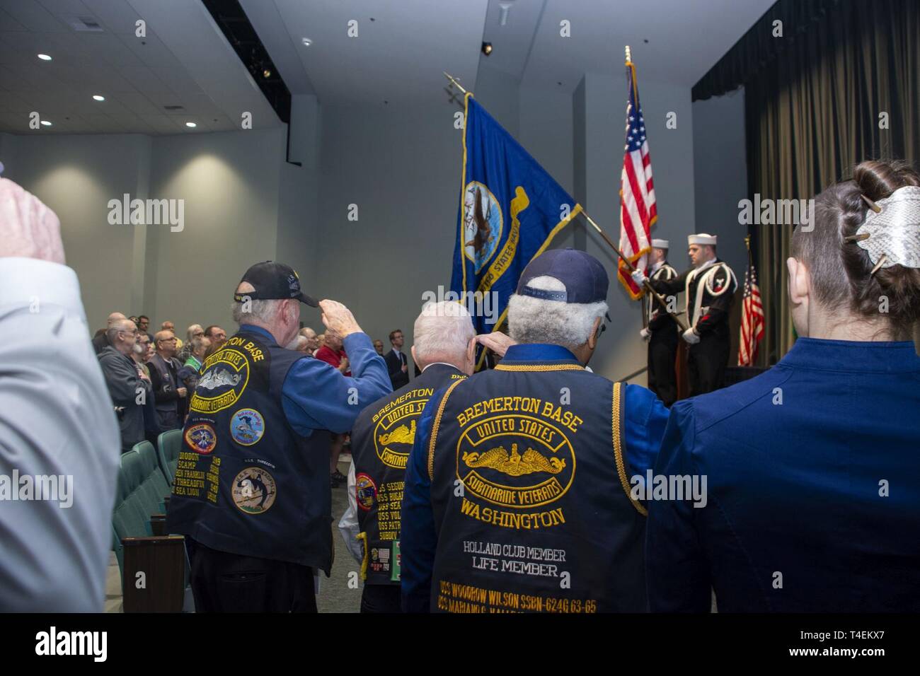 KEYPORT, Wash. (March 29, 2019) The Naval Base Kitsap Color Guard