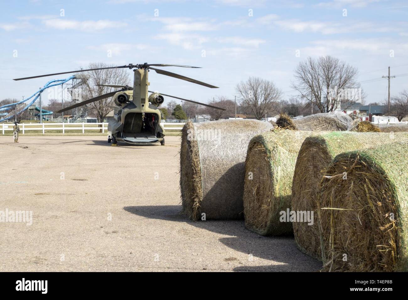 The Nebraska National Guard Continued Hay Drop Operations, April 1 ...