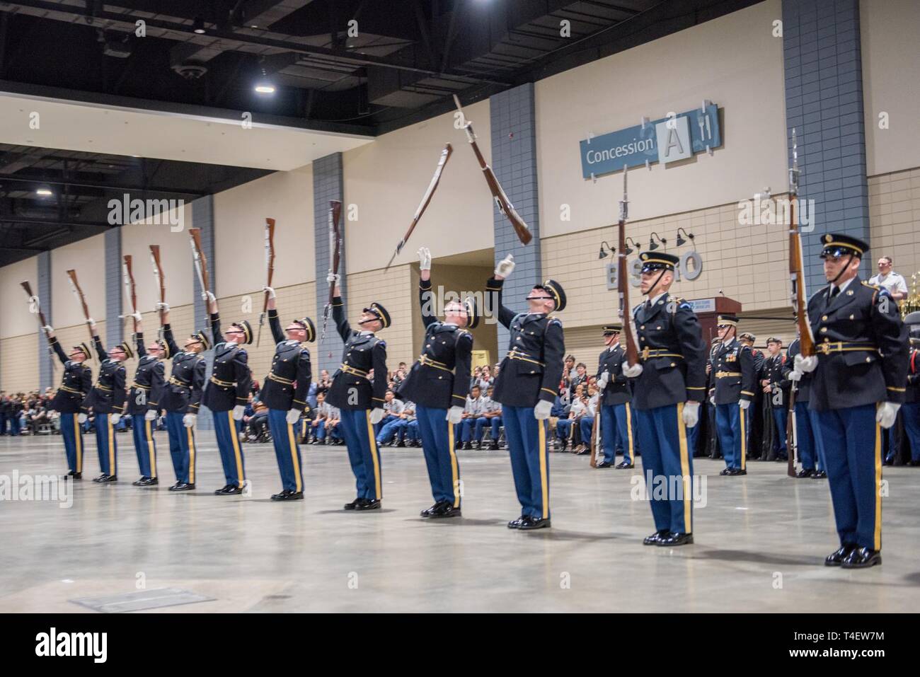 Soldiers assigned to the U.S. Army Drill Team, 4th Battalion, 3d U.S. Infantry Regiment (The Old