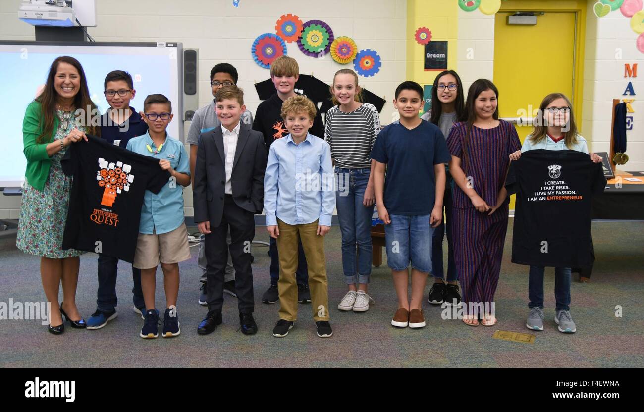 https www alamy com josie alvarez principal kolda elementary school corpus christi texas poses with the 5th grade students who participated in the 2nd annual kolda elementary school entrepreneur quest competition at kolda march 28 the competition is an opportunity for the students to present a creative and new product concept they have created to a panel of judges for the chance to win 100 towards the marketing of their idea or brand image243731302 html