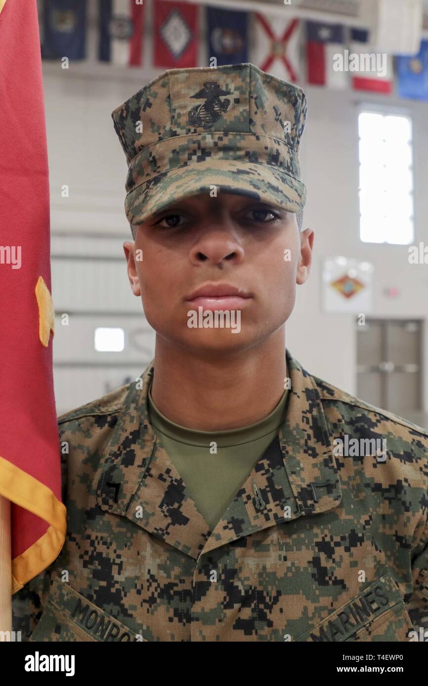 Pfc. Maurice Monroe, Honor Graduate For Platoon 1029, Bravo Company 