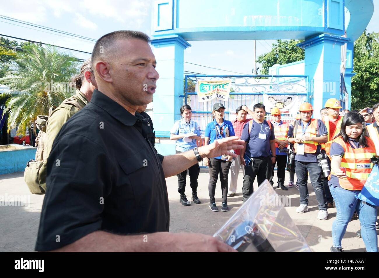 Col. James Barros, Hawaii Army National Guard disaster manager provides