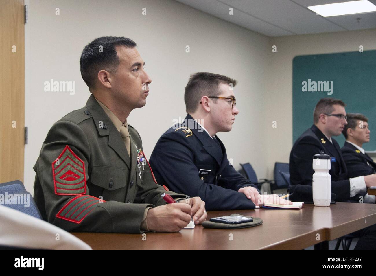 NEW HAVEN, Conn. (April 6, 2019) – Marine Master Sgt. Johnathon Huizar