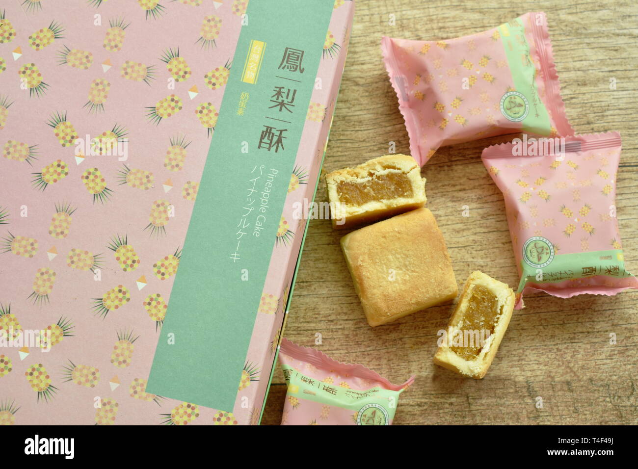 Bangkok Thailand April 15, 2019 pineapple cake packaging famous