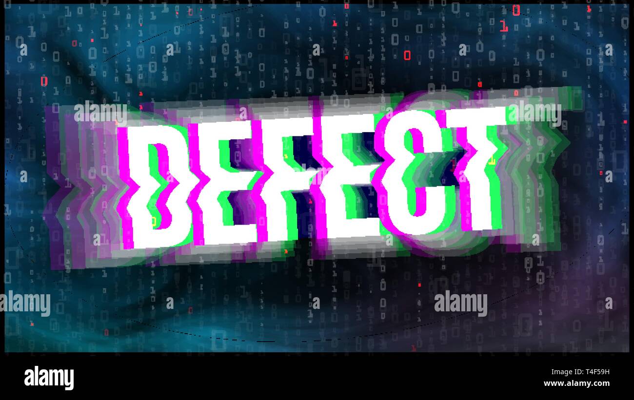 TV Screen Defect, Glitch Art Vector Banner Stock Vector