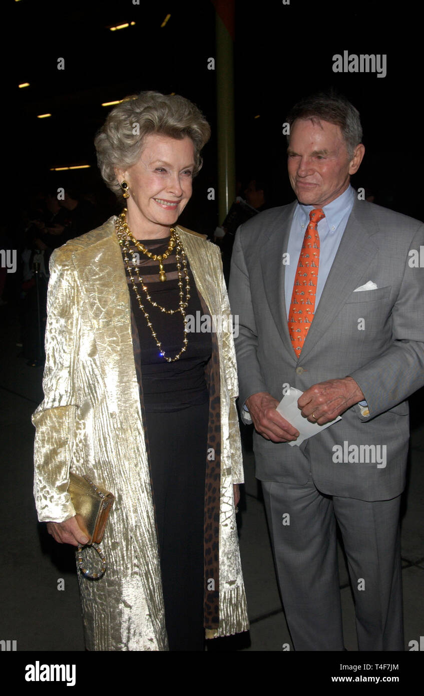 LOS ANGELES, CA. April 06, 2004: Actress DINA MERRILL & husband actor TED HARTLEY at the world premiere of their new movie Shade, in Hollywood. Stock Photo