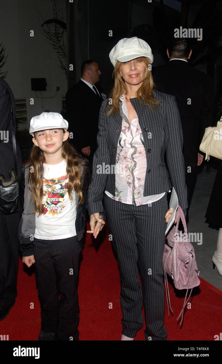 LOS ANGELES, CA. April 19, 2004: Actress ROSANNA ARQUETTE & daughter ZOE at the world premiere, in Hollywood, of Mean Girls. Stock Photo