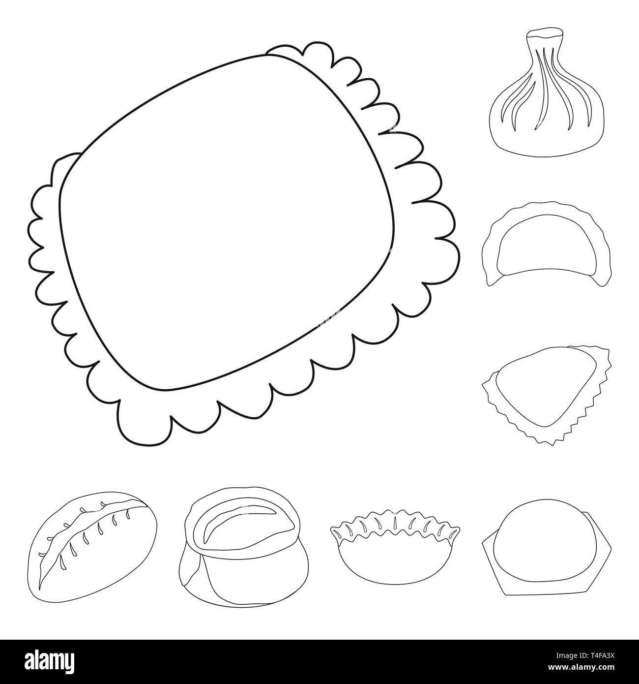 Vector illustration of food and dish logo. Collection of food and ...