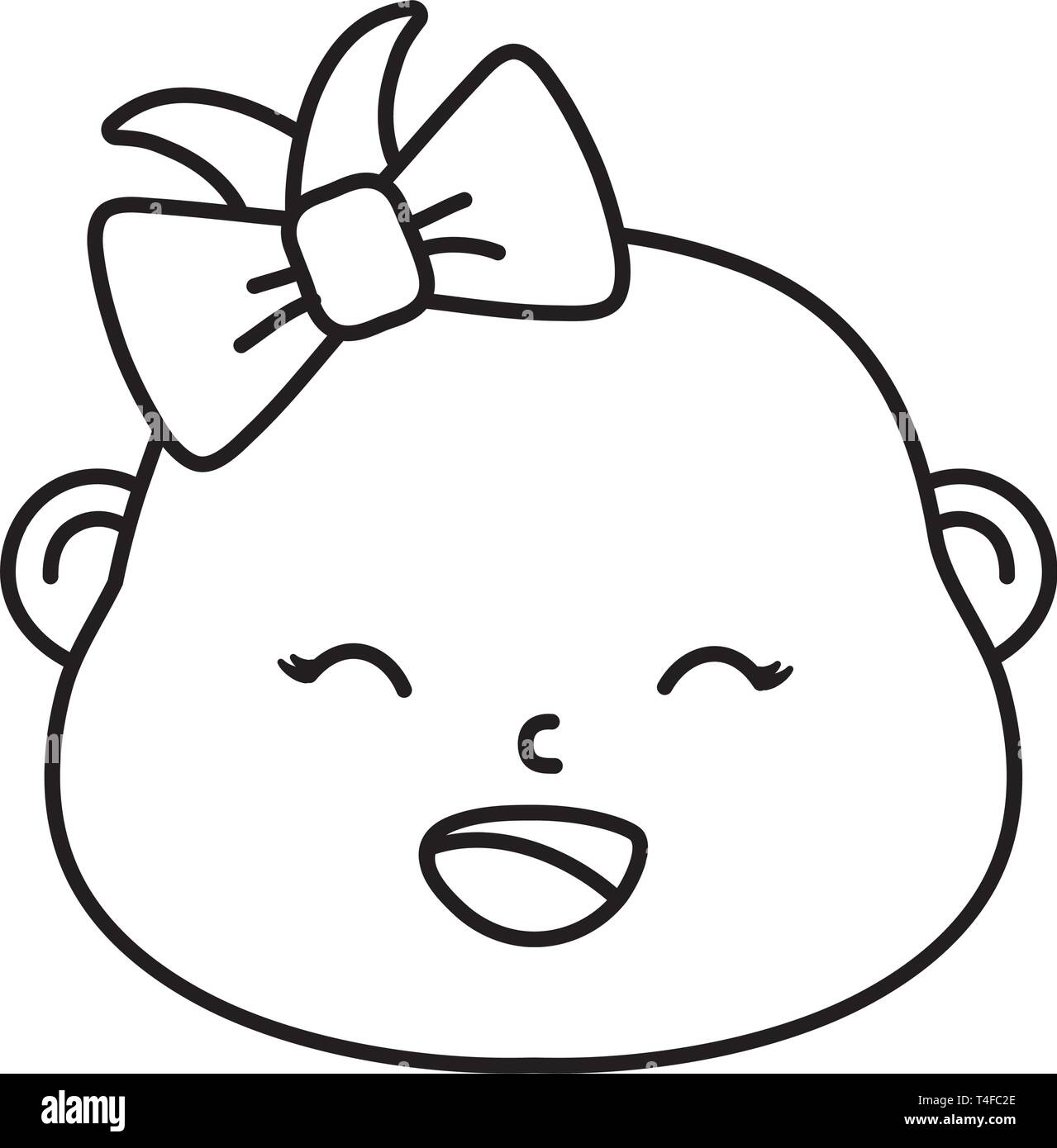 cute baby shower baby face cartoon vector illustration graphic design Stock  Vector Image & Art - Alamy