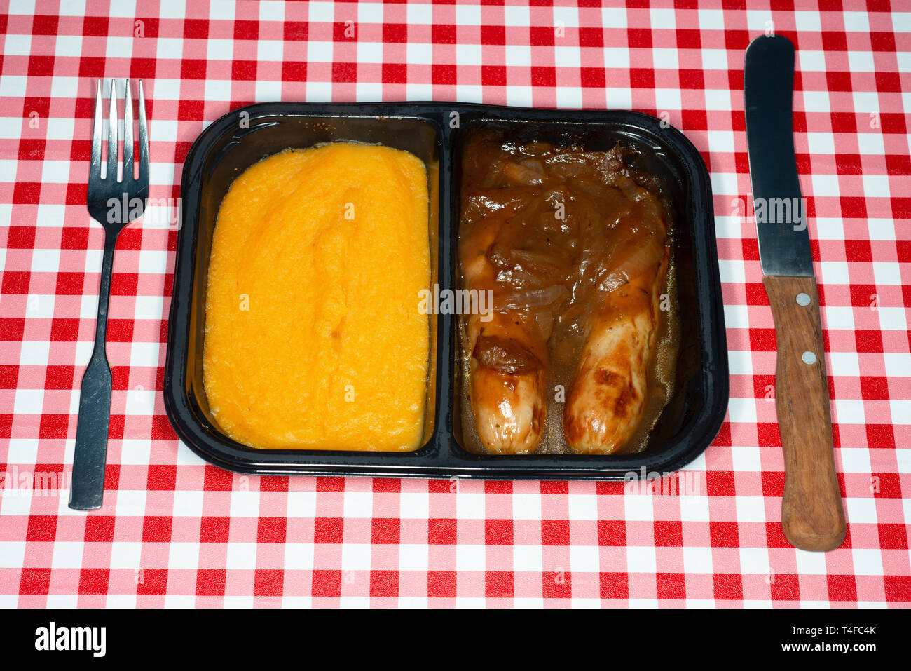 Coop Well & Good sausage and root vegetable mash Stock Photo Alamy