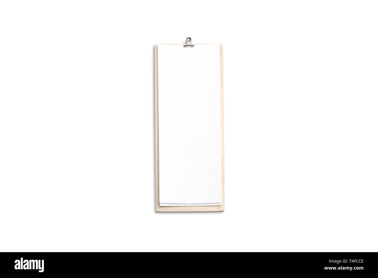 Download Blank Cafe Menu Wooden Board Mock Up 4 Inch Top View 3d Rendering Empty Wooden Clipboard With Paper Sheet Mockup Isolated Clear Restaurant Or Bar White Carte Template Stock Photo Alamy