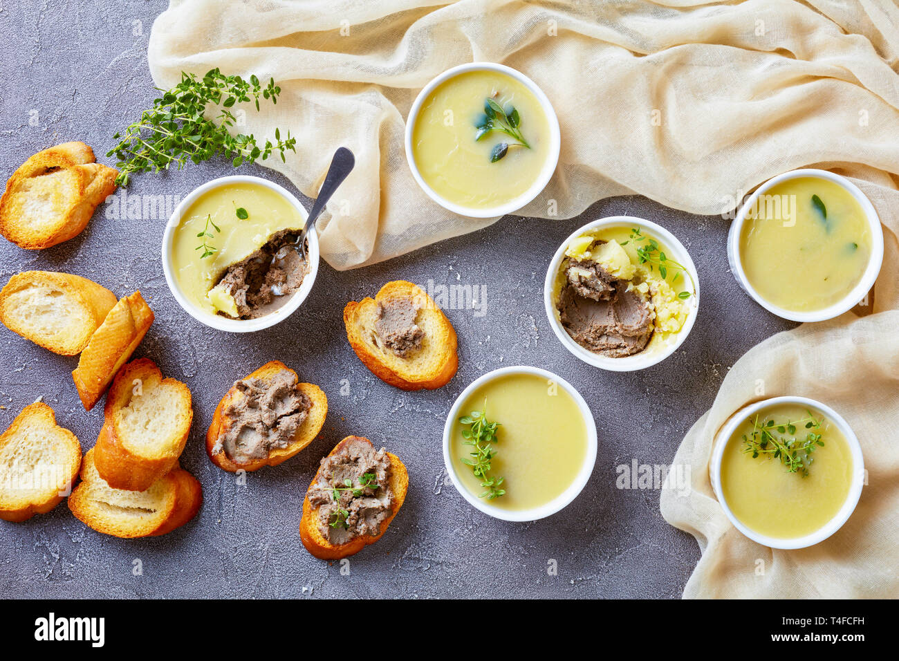 homemade silkysmooth chicken liver pate with herbs, cognac and butter