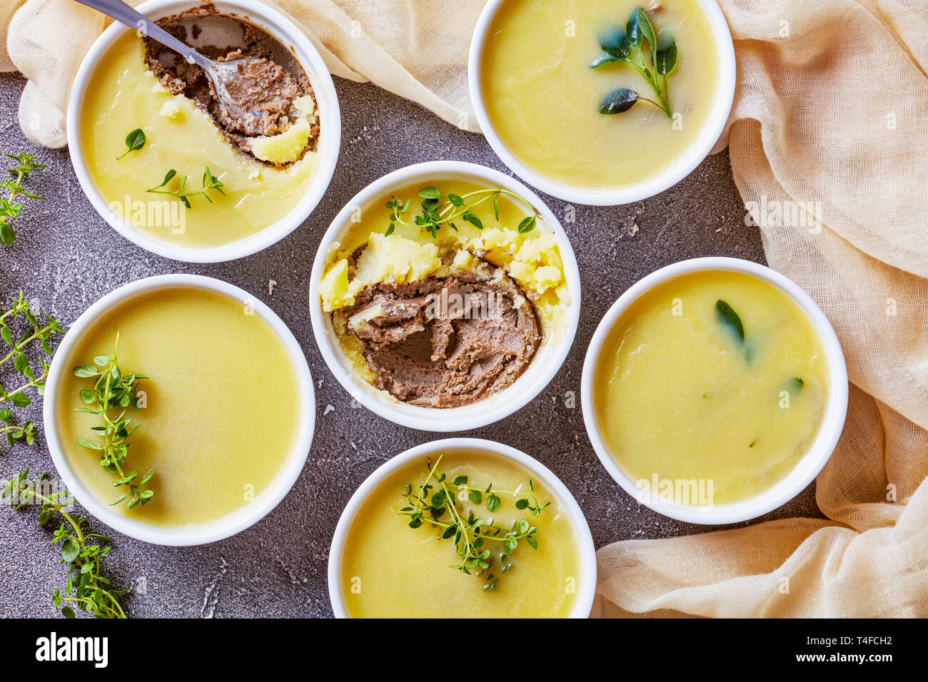 homemade velvet silkysmooth chicken liver pate with herbs, cognac and