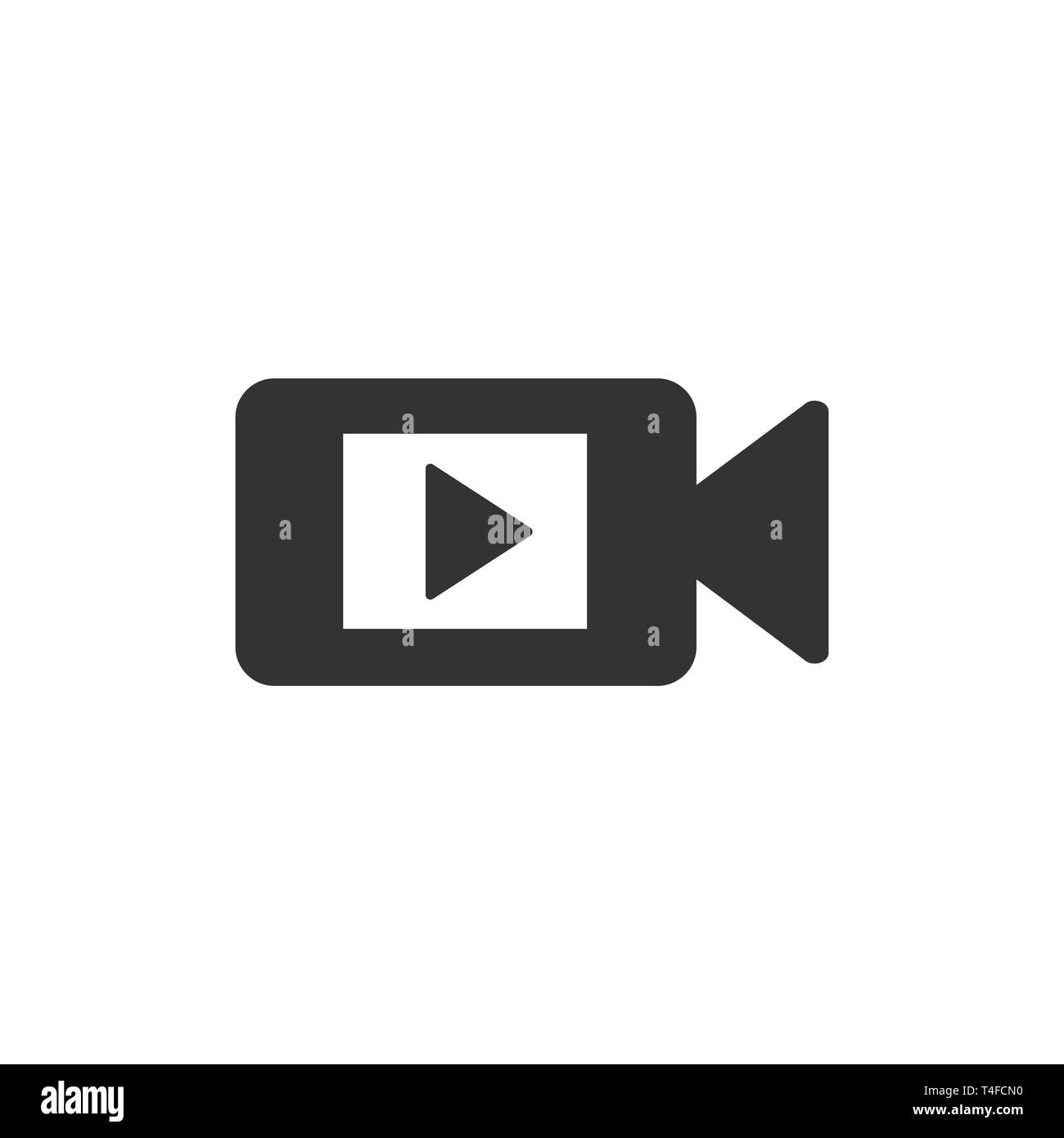 Vector illustration, flat design. Video camera icon Stock Vector Image ...
