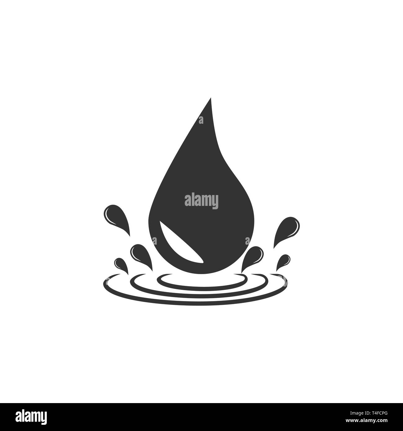 Vector illustration, flat design. Water drop icon Stock Vector Image ...