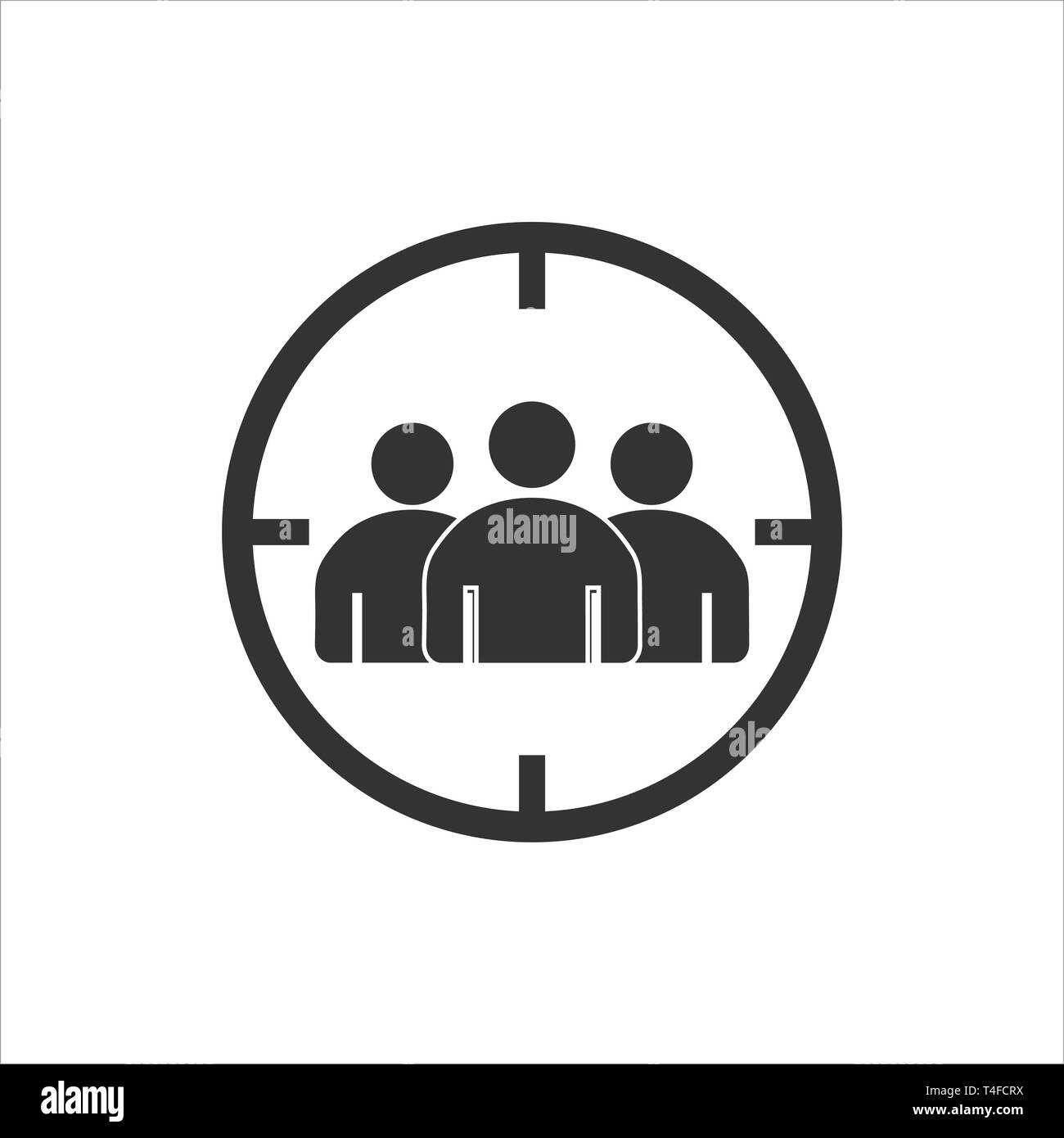 Vector illustration, flat design. Audience target icon Stock Vector ...