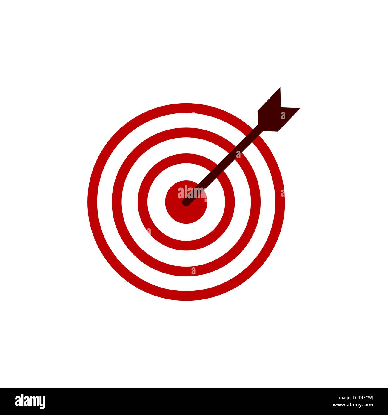 Vector illustration, flat design. Bow, center focus target icon Stock ...