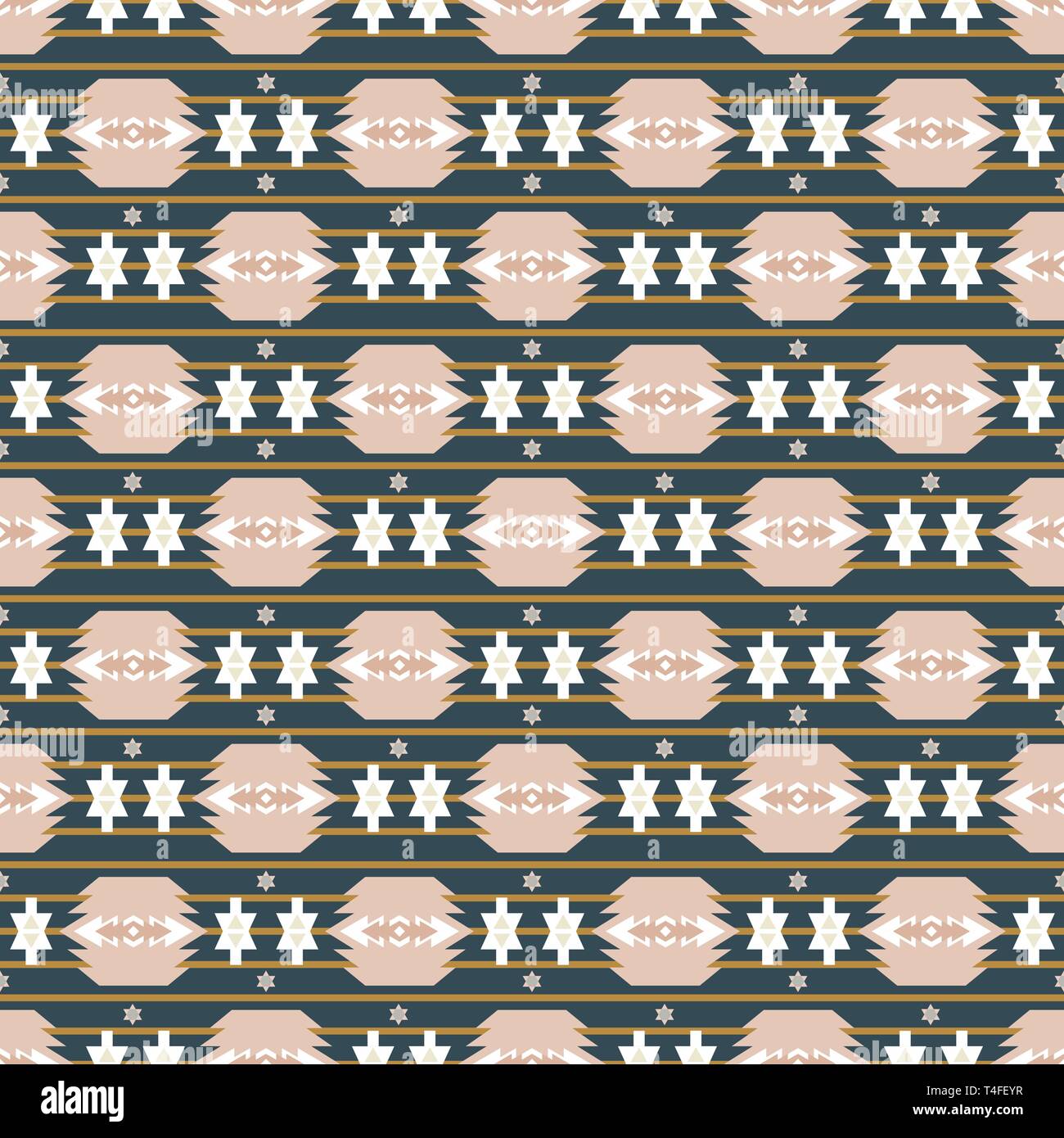 Ethnic boho geometric seamless pattern texture. Stock Vector