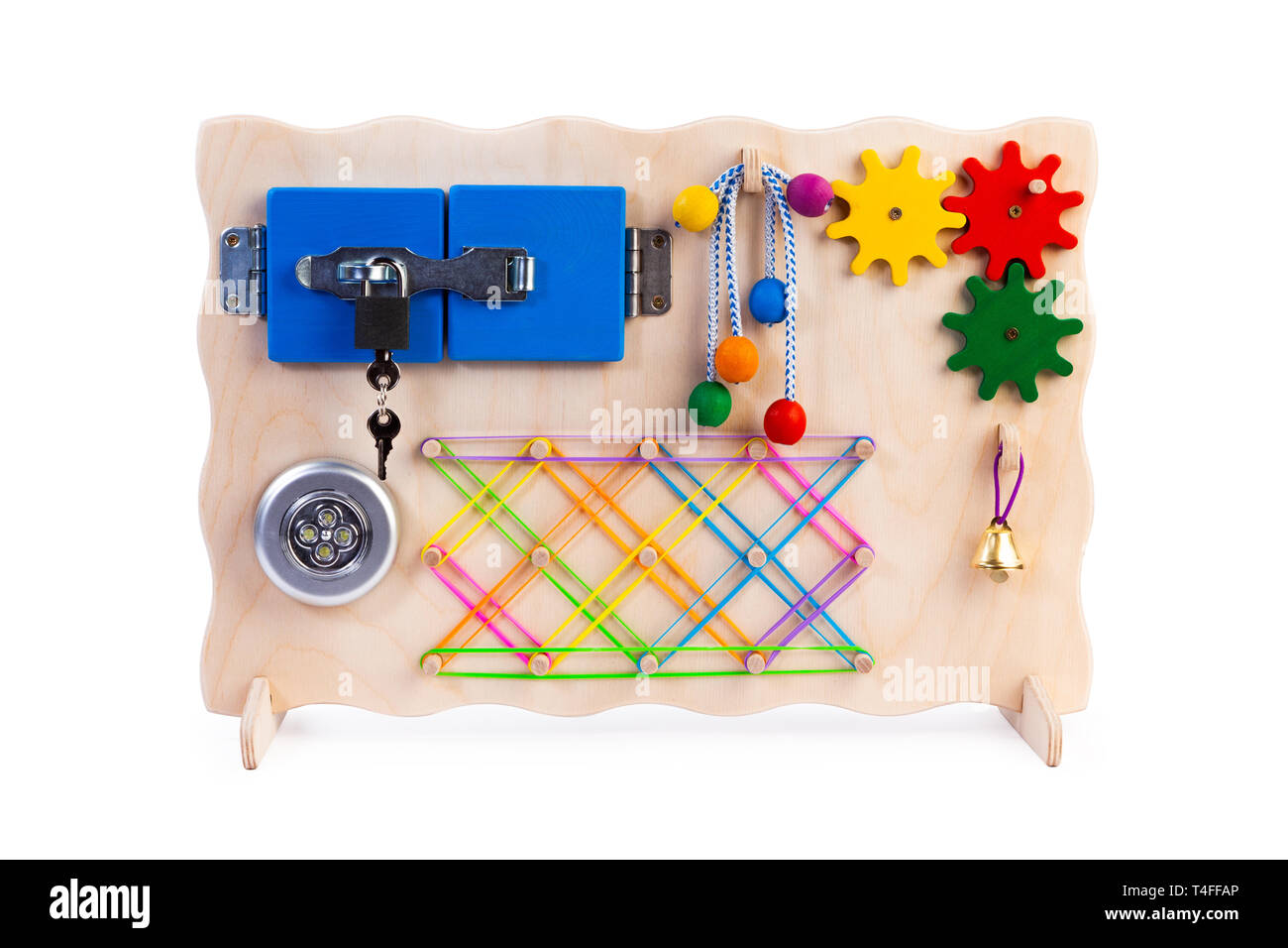 Wooden Eco Friendly Busy Board Educational Toy For Children