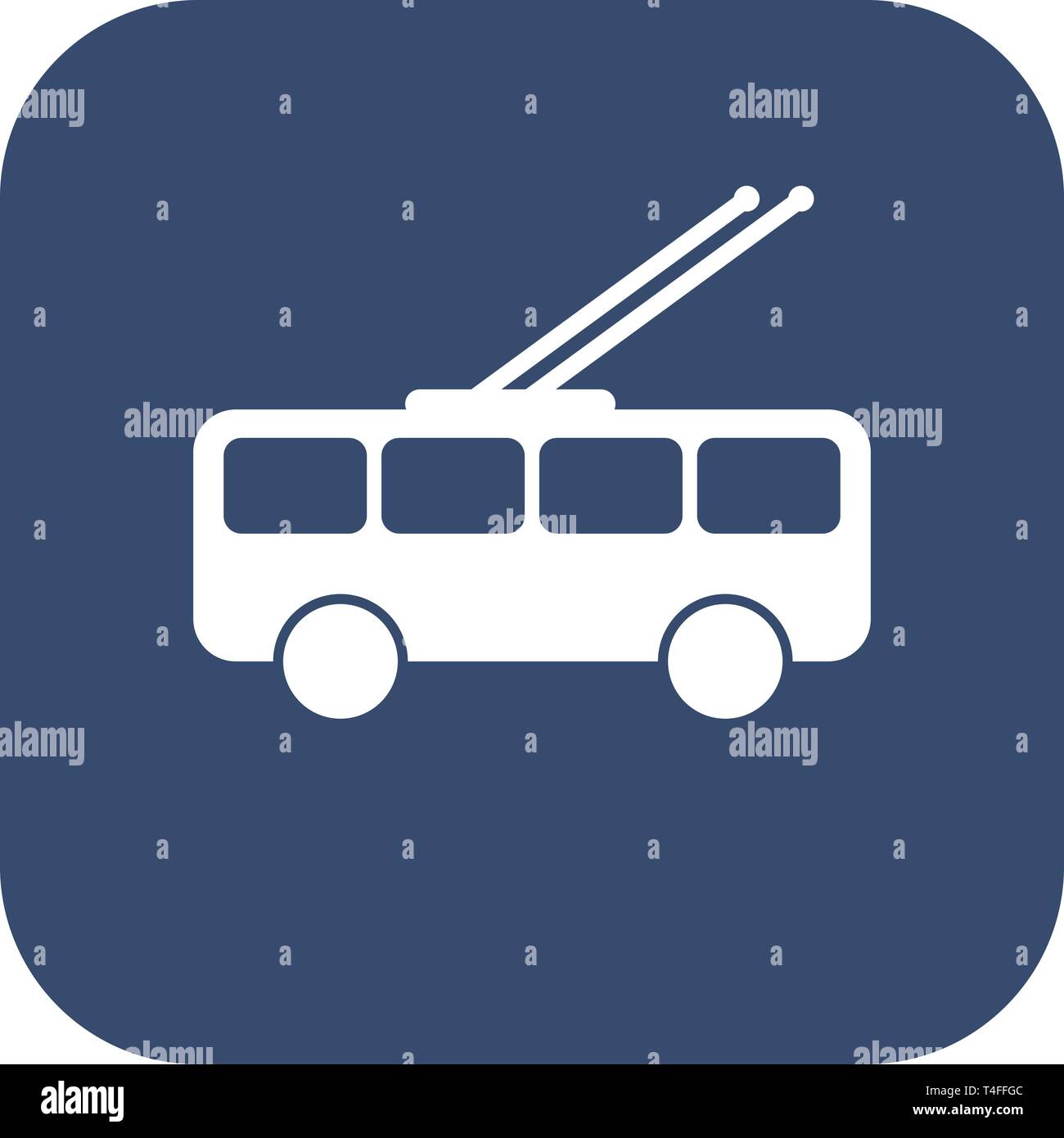 City transport vector flat. Trolleybus Stock Vector