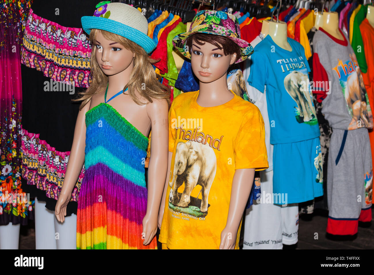 Kids mannequins in a shop Stock Photo Alamy