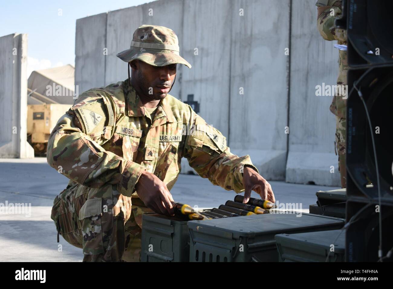 Task Force Heavy Cav Soldier, Sgt. Dominique Moss, takes accountability