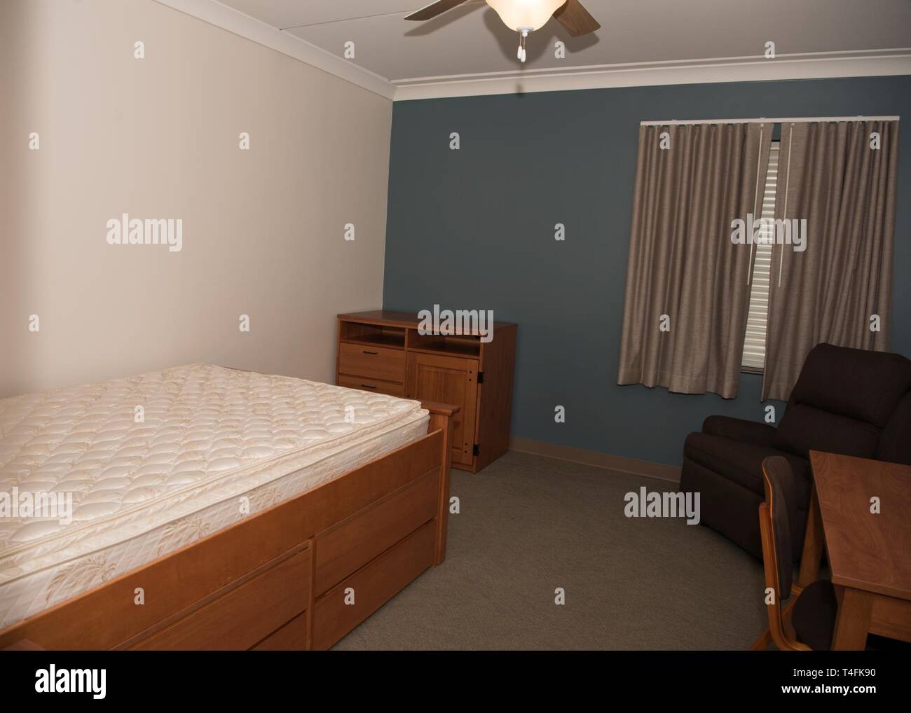 A newly renovated dorm room at the Atlantis Hall dormitory on March 27