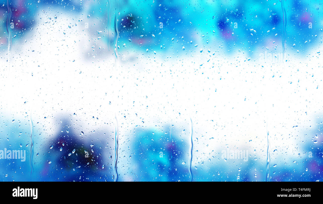 Blue and White Water Drop Background Image Stock Photo - Alamy