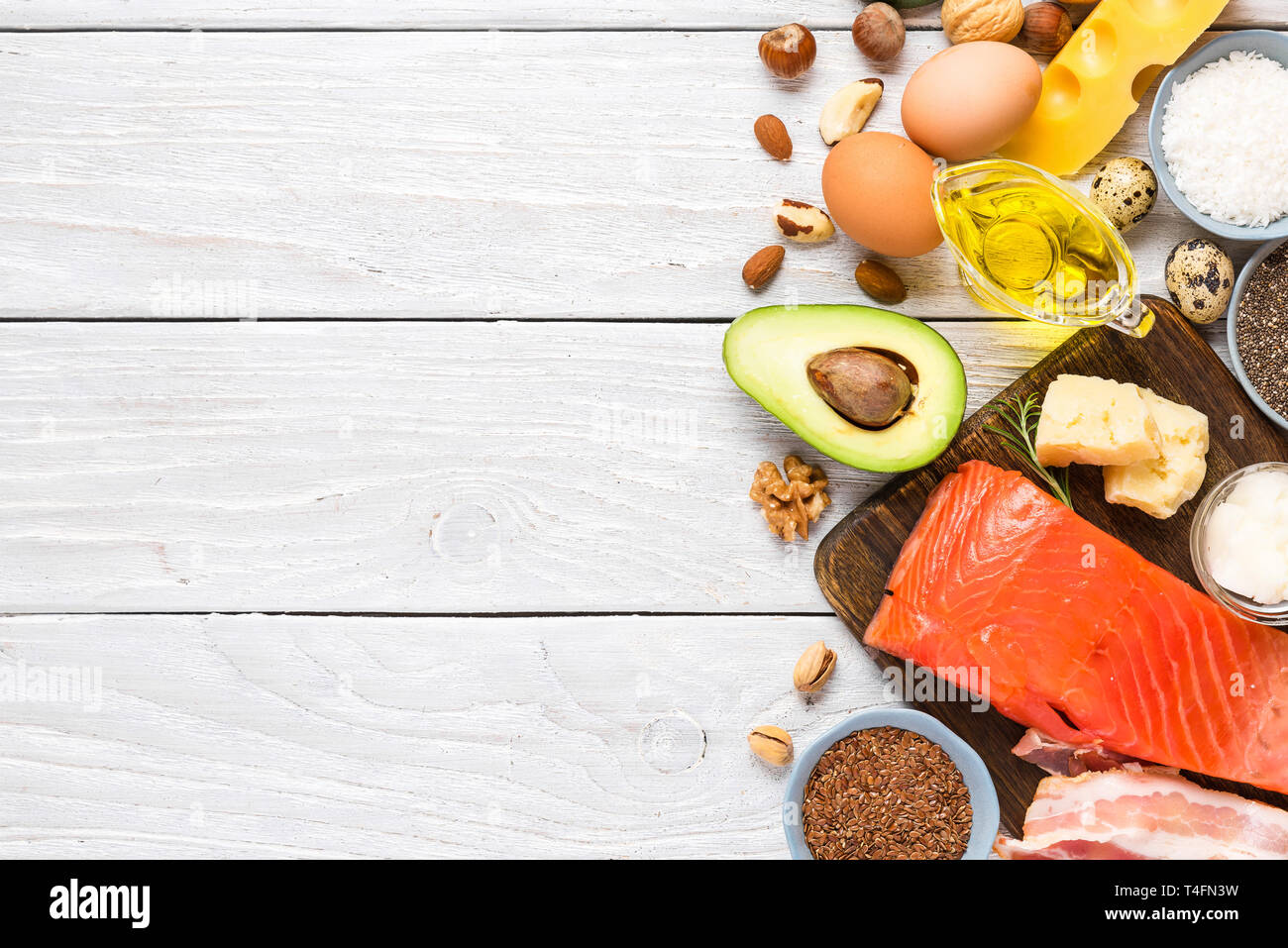 food sources of omega 3 and unsaturated fats. Concept of healthy food