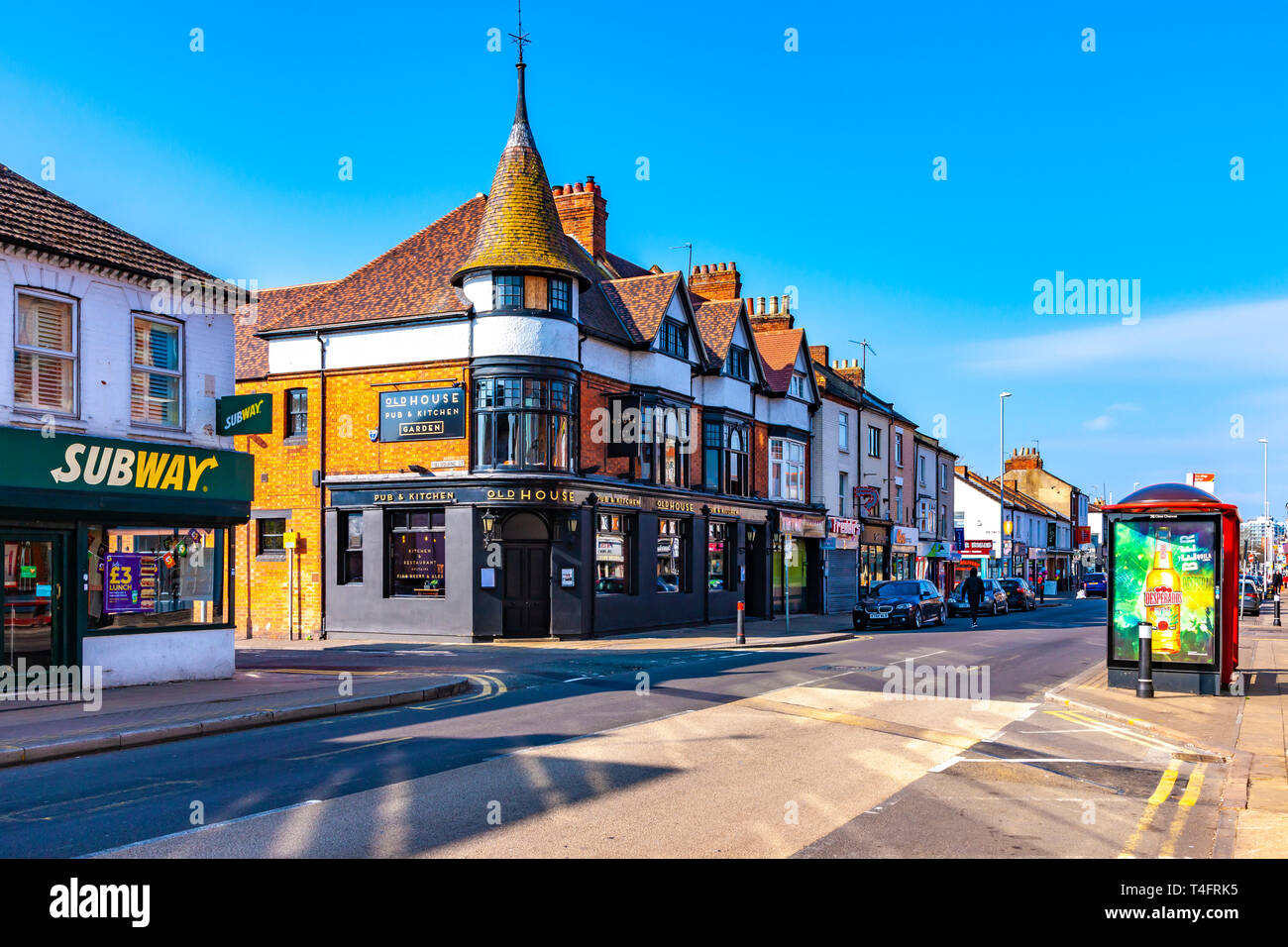 Old House Pub and Kitchen recently renovated on Wellingborogh rd, Northampton, UK. Stock Photo