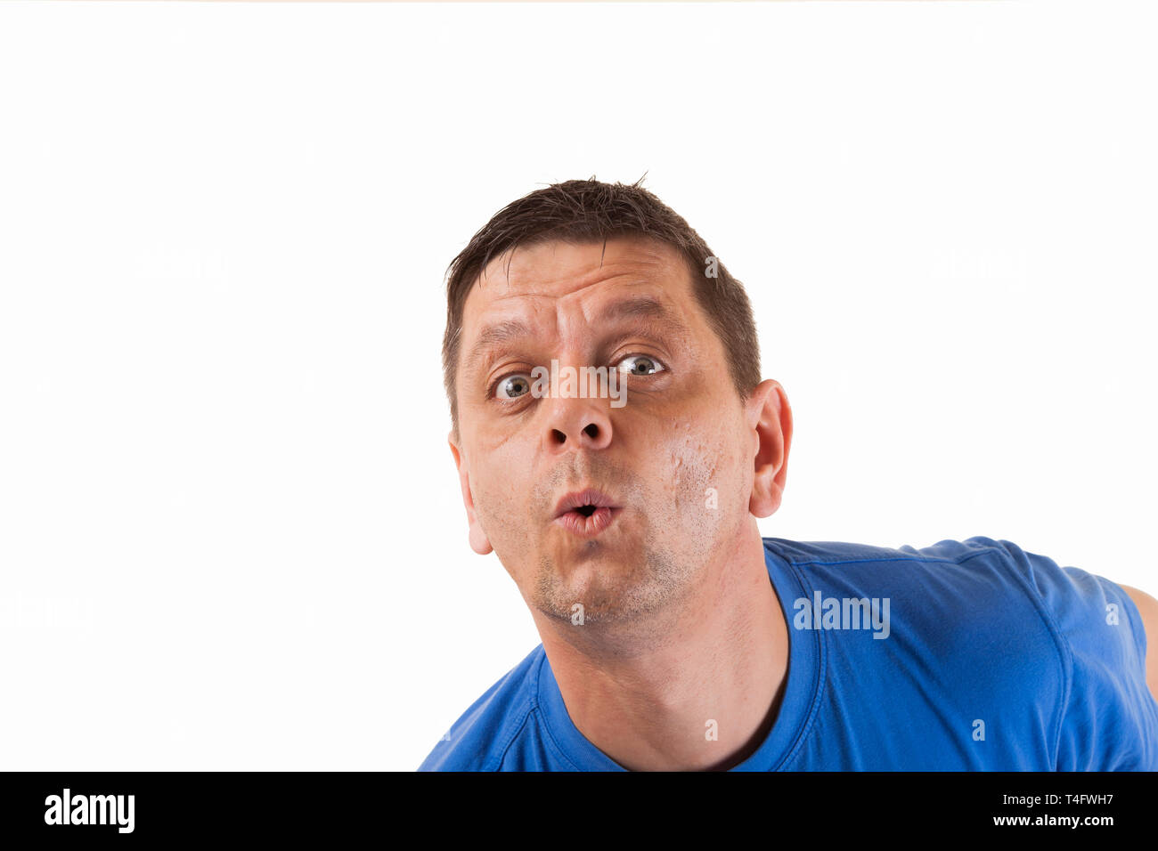 Portrait of a surprised man Stock Photo