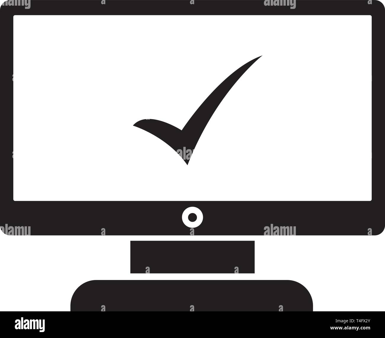 Led monitor office Stock Vector Images - Alamy