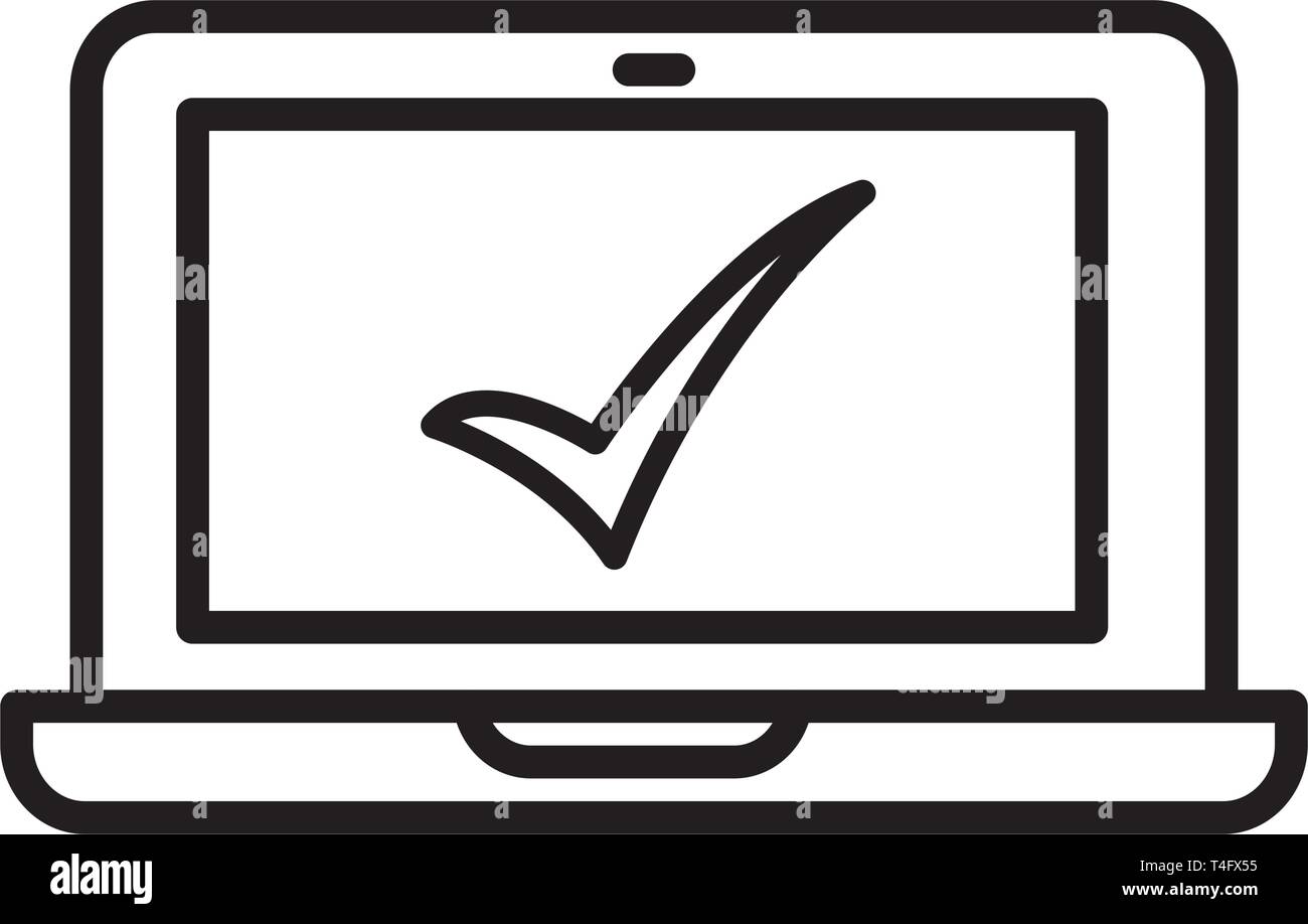 laptop icon trendy Stock Vector