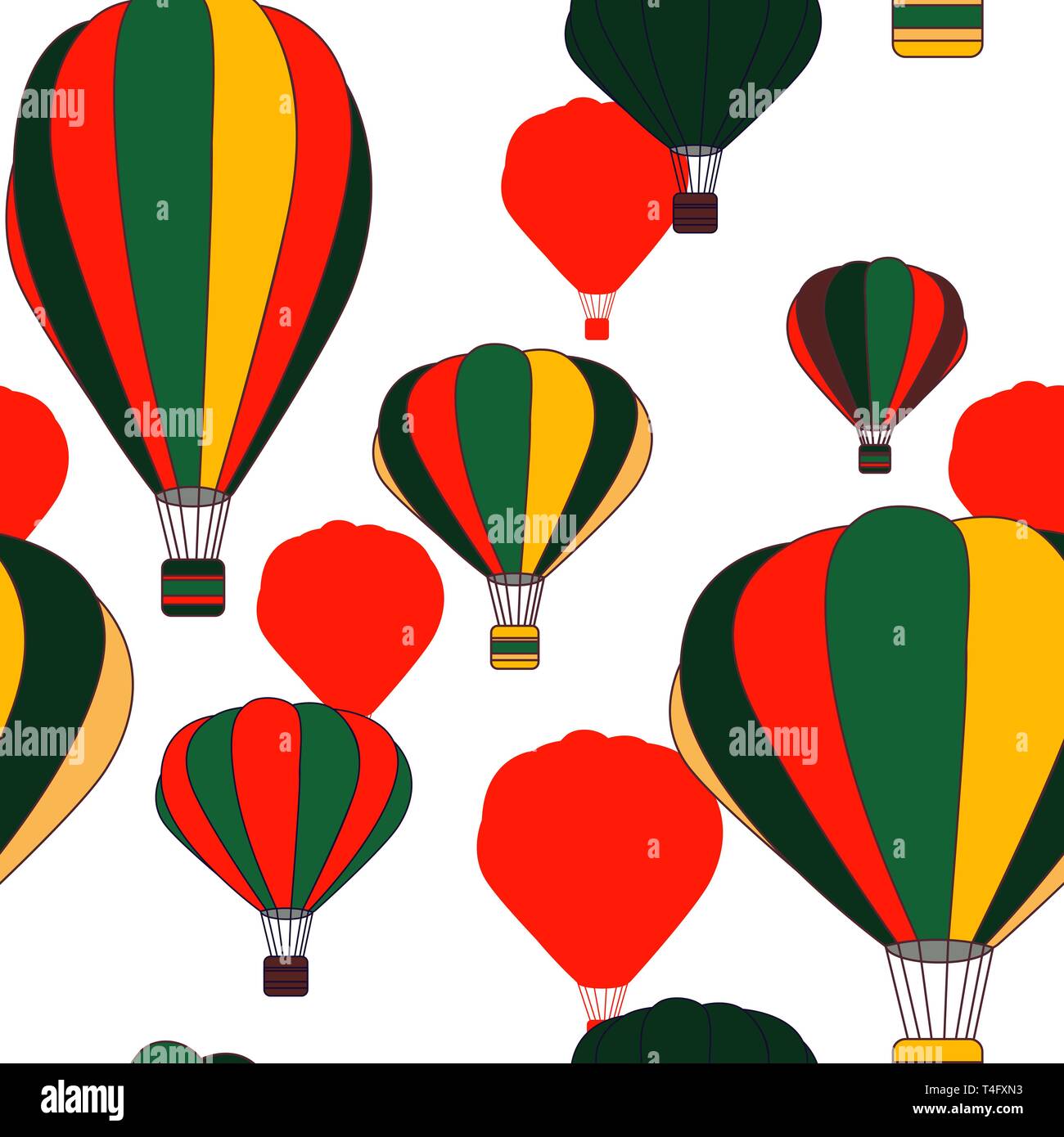 Vector seamless pattern with balloons Stock Vector