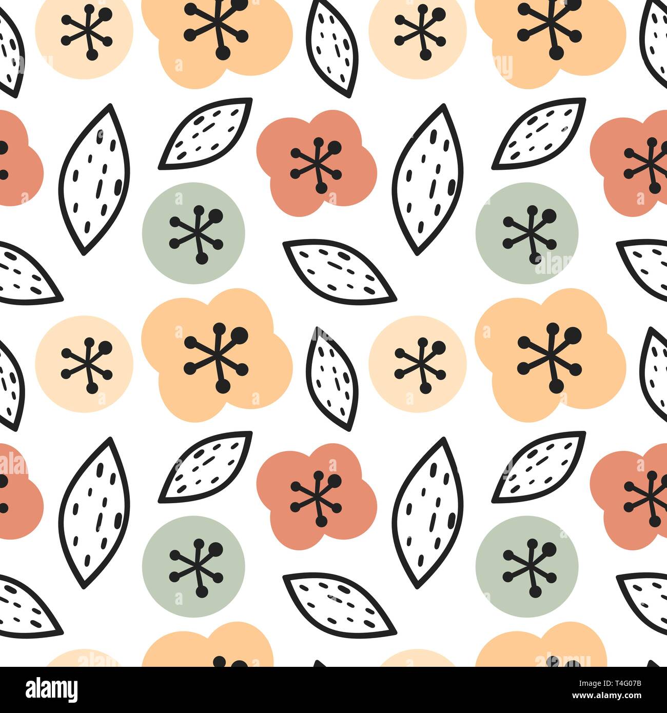 cute modern seamless vector pattern background illustration with ...