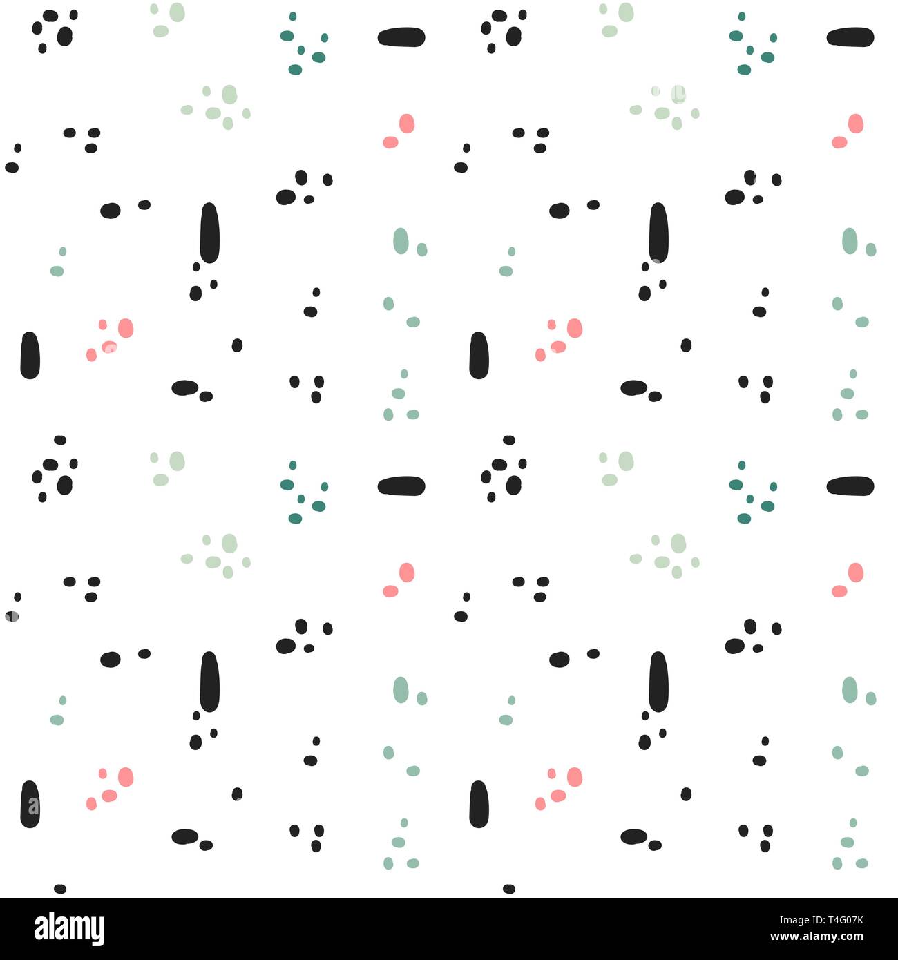 hand drawn brush strokes modern trendy seamless vector pattern ...