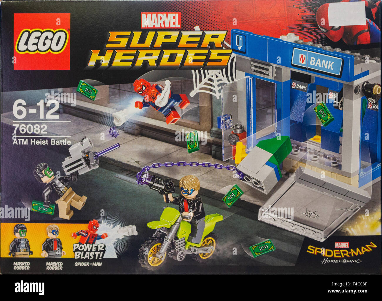 Close up of box of Lego Marvel Super Heroes Stock Photo