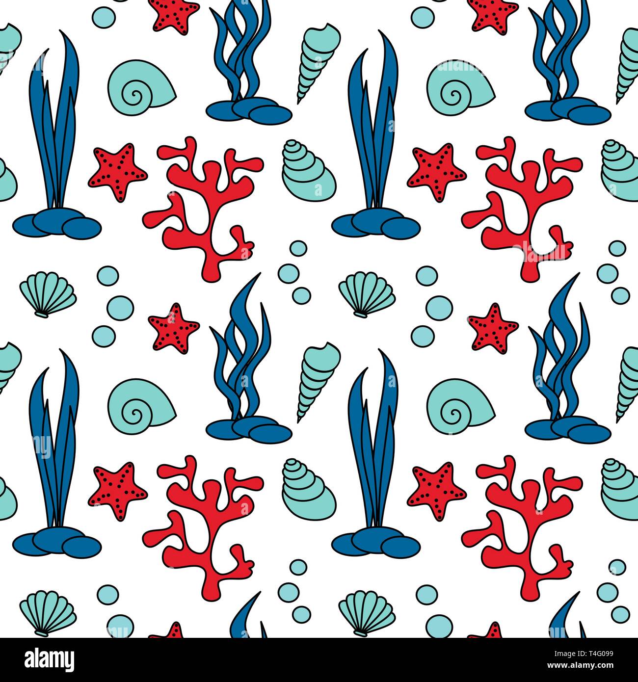 cute summer seamless vector pattern background illustration with ...