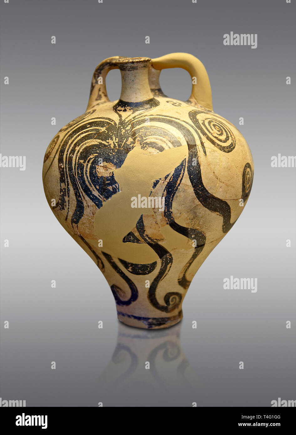 Photo Of A Three Handles Palace Style Amphora With Three Large