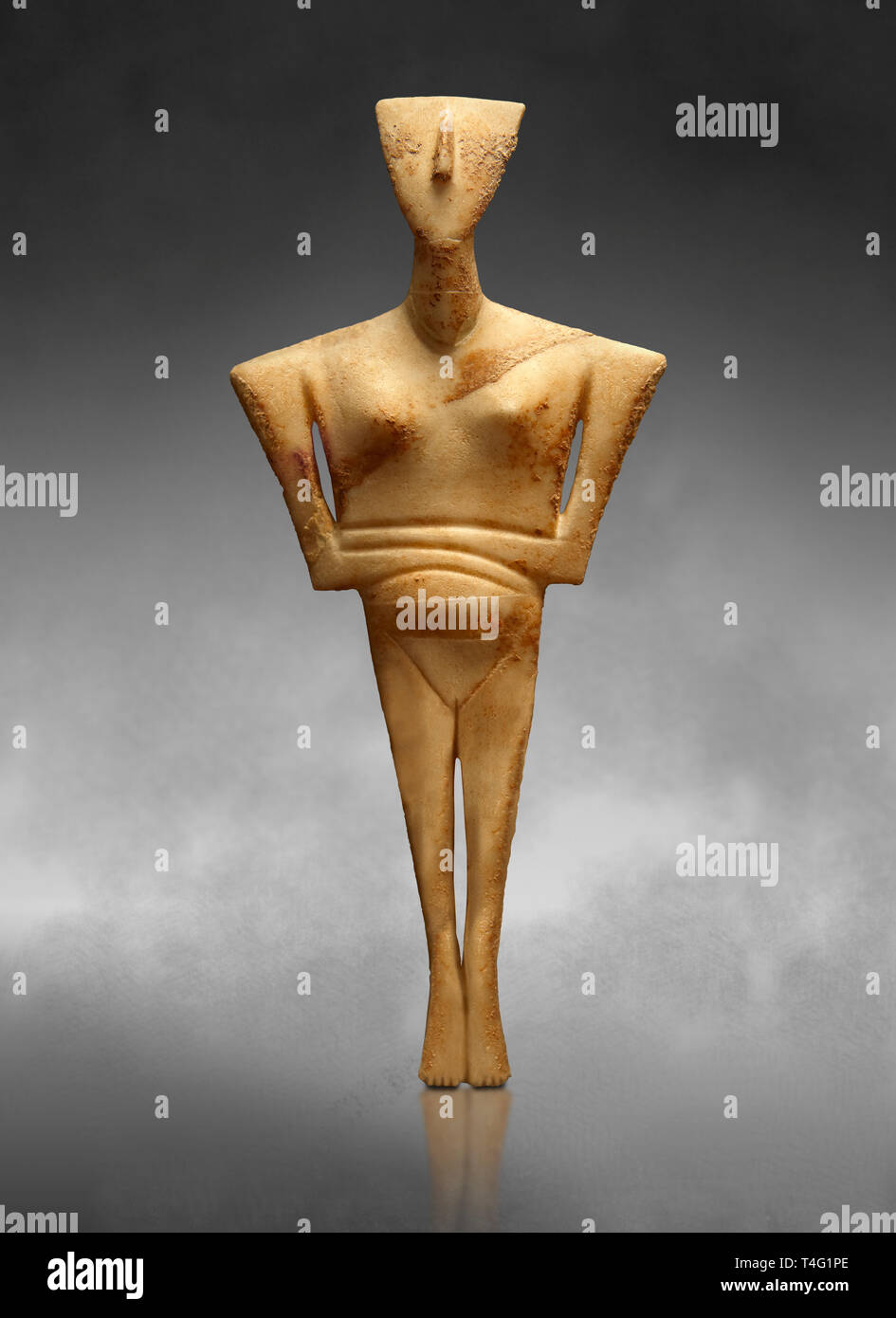 Neolithic Marble Female Figurine grave offering of the early Cycladic