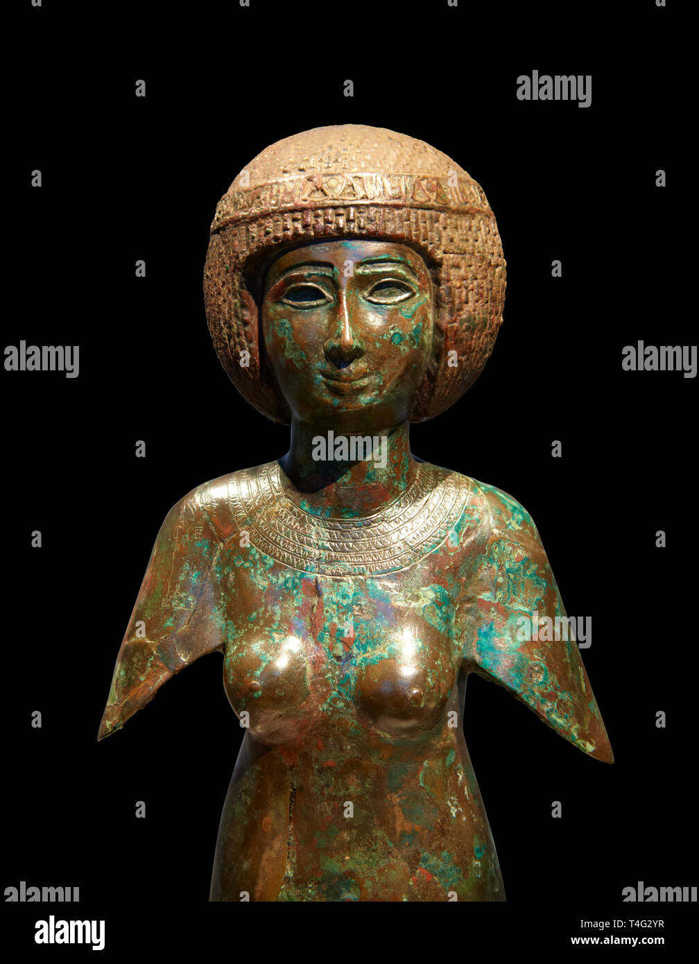 Ancient Egyptian bronze statue of Meres-Amun. Ancient Egypt 22nd Dynaty, 850 BC. Neues Museum Berlin Cat No: AM 32321 Stock Photo