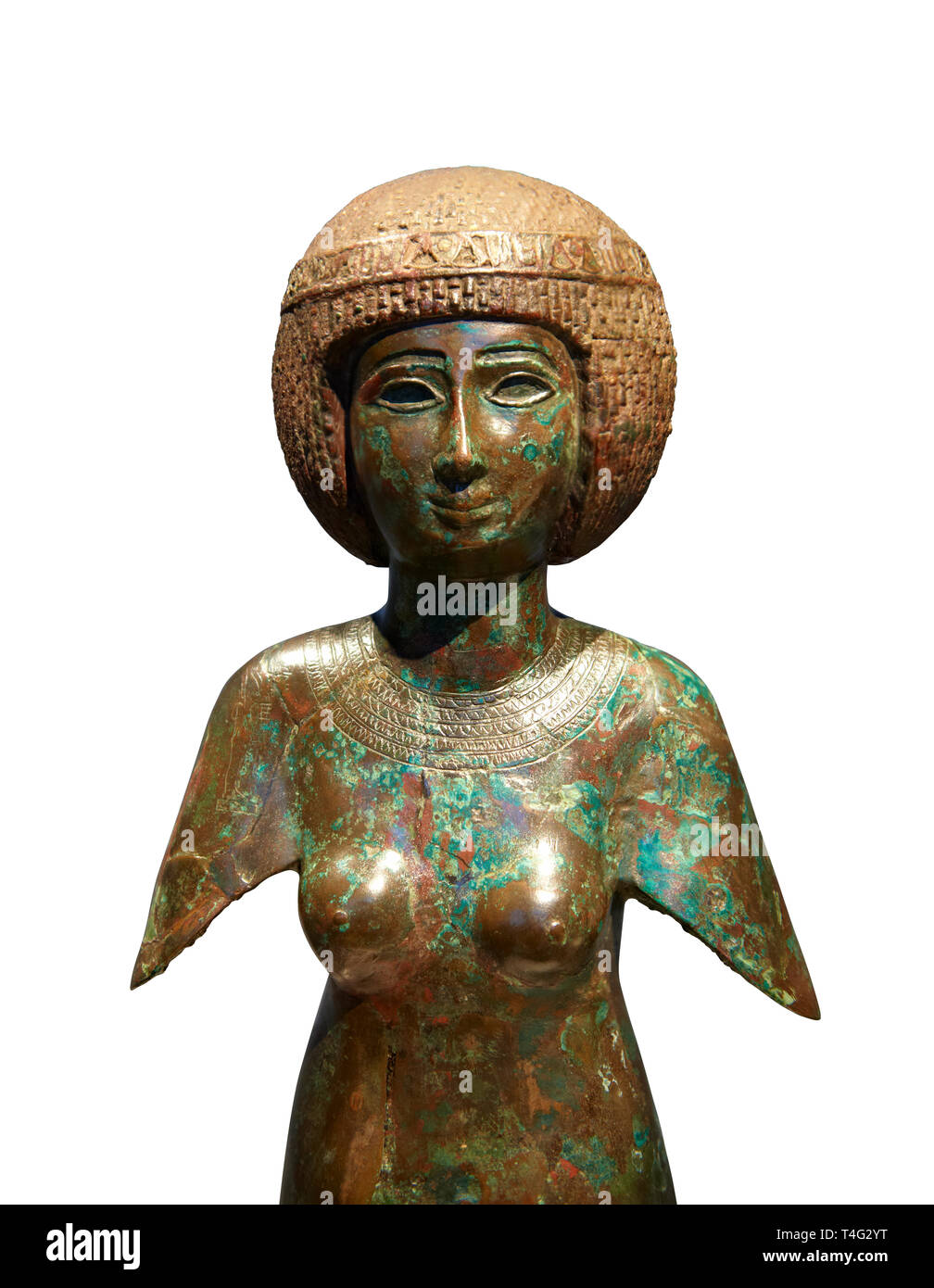 Ancient Egyptian bronze statue of Meres-Amun. Ancient Egypt 22nd Dynaty, 850 BC. Neues Museum Berlin Cat No: AM 32321 Stock Photo