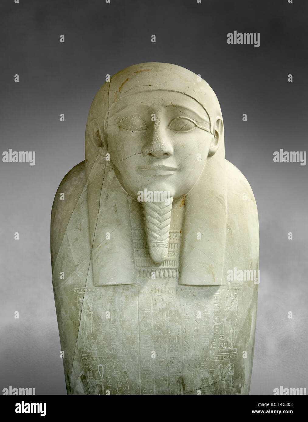 Ancient Egyptian Ptolemaic sacrophagus of the prophet Ahmose. 332-30 BC. Neues Museum Berlin AM 38 Stock Photo